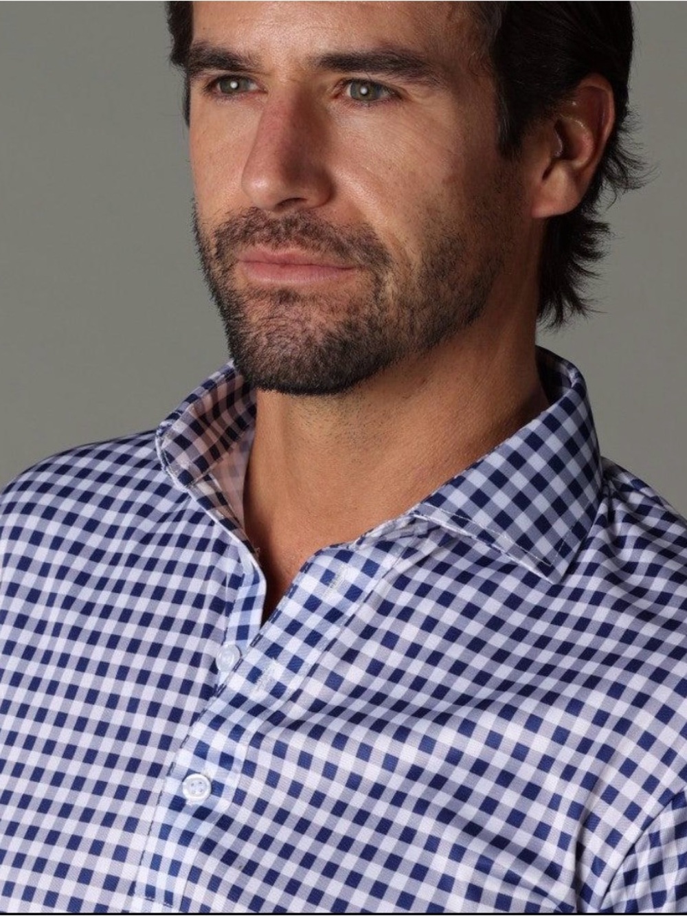 Collars & Co Men’s XL Blue White Check Dress Shirt Long Sleeve NWT